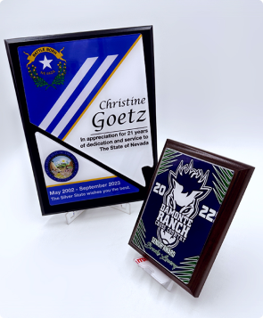 wood plaque awards