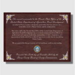 Wood Plaque With Etching