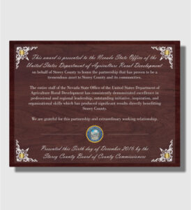 Wood Plaque With Etching