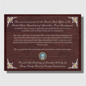 Wood Plaque With Etching