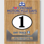 	wood plaque award with acrylic