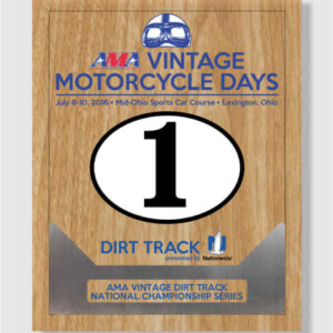 wood plaque award with acrylic